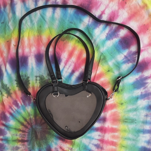 Sold. Dolls Kill clear heart purse - Picture 4 of 7